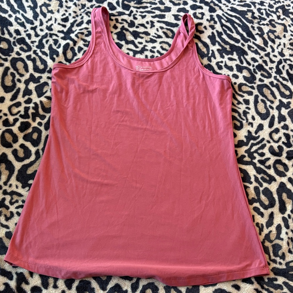 No Boundaries Scoop Neck Tank Top - Rose Mauve
